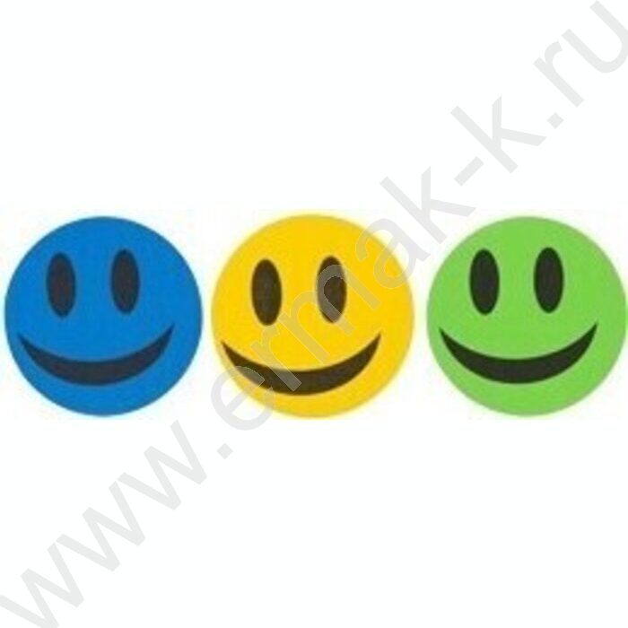 Стирательная губка д/офисной доски d=9см "Smile" /EVA и фетр /ассорти /блистер | Фото 1