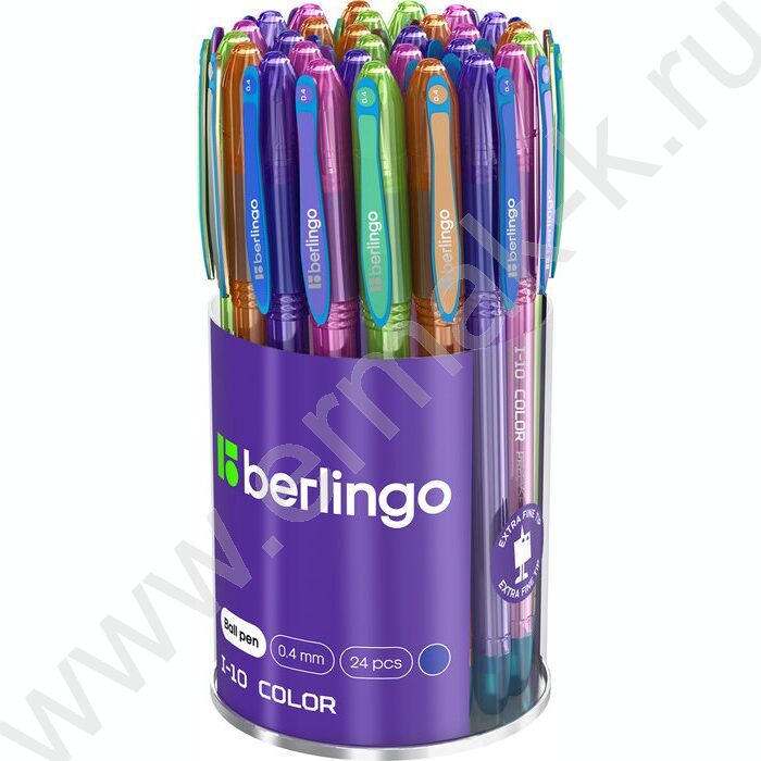 Ручка шар "I-10" 0,4мм синяя /резиновый грип /корпус ассорти | Фото 3