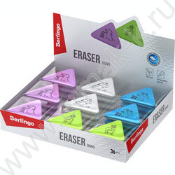 Ластик треугольный "Dino" /50*44*7мм, термопластичная резина /ассорти | Фото 6