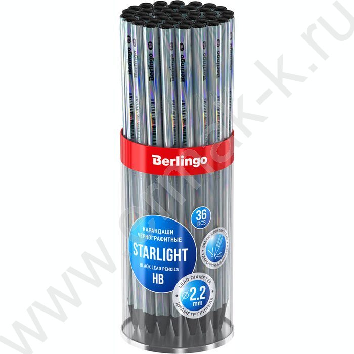 Карандаш ч/гр HB Starlight трехгранный, черное дерево, заточен., | Фото 2