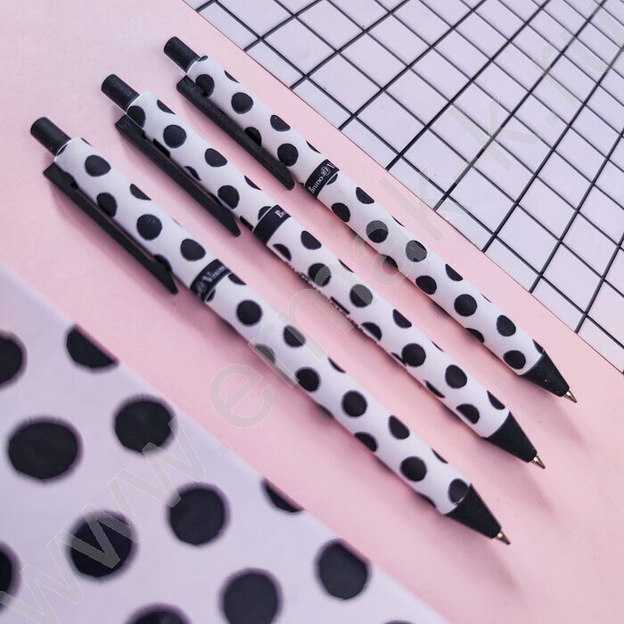 Ручка шар авт ArtClick. Black polka dots синяя 0,5мм | Фото 5