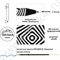 Ручка шар авт ArtClick. Оптическая иллюзия синяя 0,5мм | Фото 2
