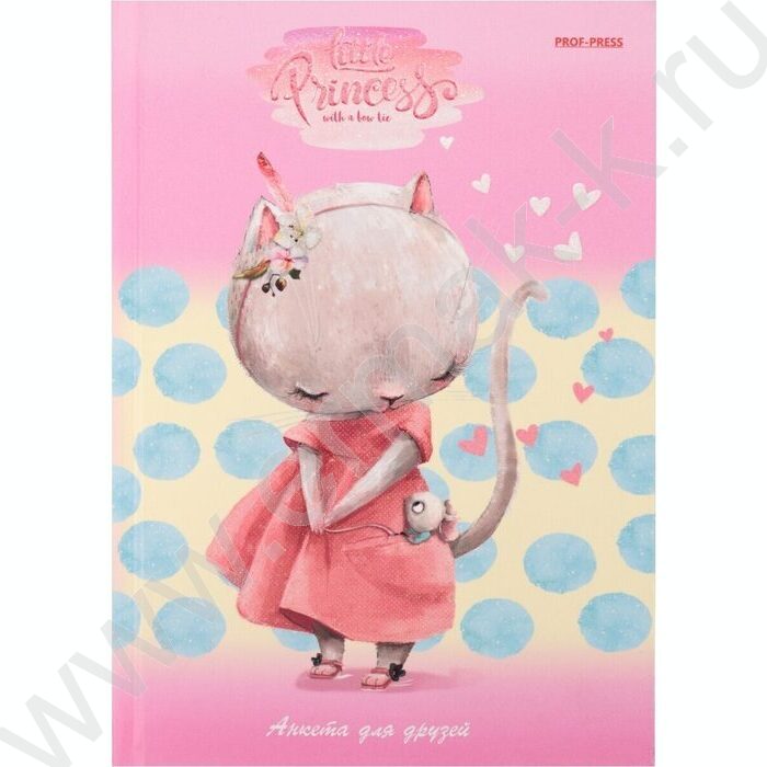 Анкета для друзей А5 112л "Леди кошечка"тв.обл./глиттер/ | Фото 2