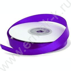 Лента атлас 1,2см*22,85м темно-фиолетовая | Фото 1