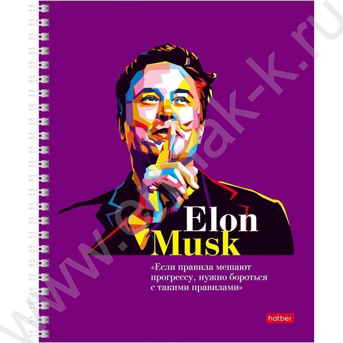 Тетрадь  80л клетка/спираль "Яркие цитаты" /глянц. ламин. /4вида | Фото 1