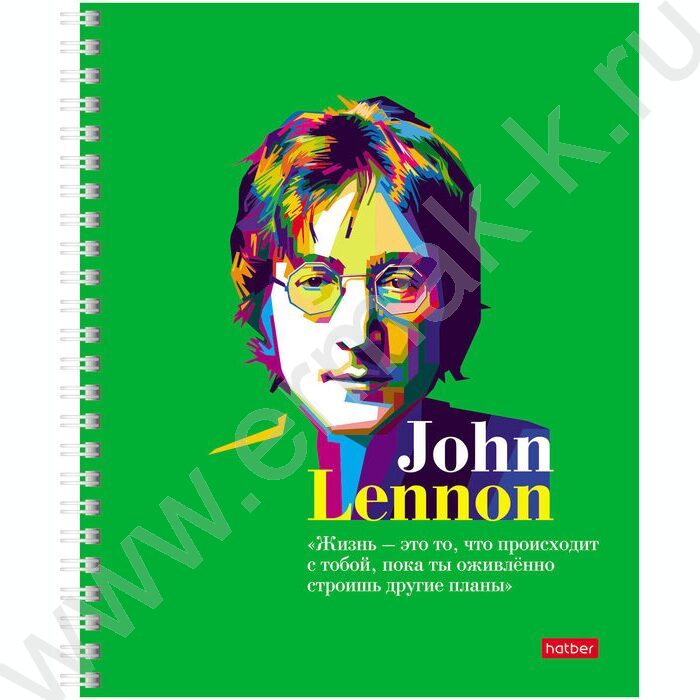 Тетрадь  80л клетка/спираль "Яркие цитаты" /глянц. ламин. /4вида | Фото 2