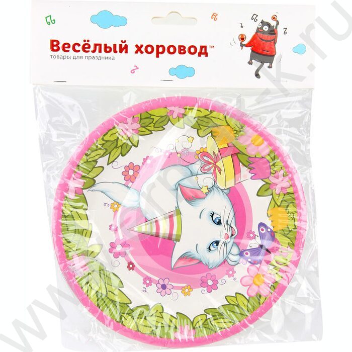 Тарелка бумажная 18см/6шт Розовая Фантазия | Фото 2