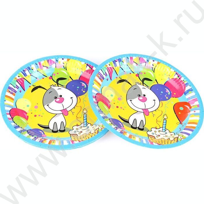 Тарелка бумажная 23см/6шт Счастливый шарик | Фото 1