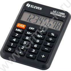 Калькулятор ELEVEN LC110NR, черный, 8 разряд | Фото 1