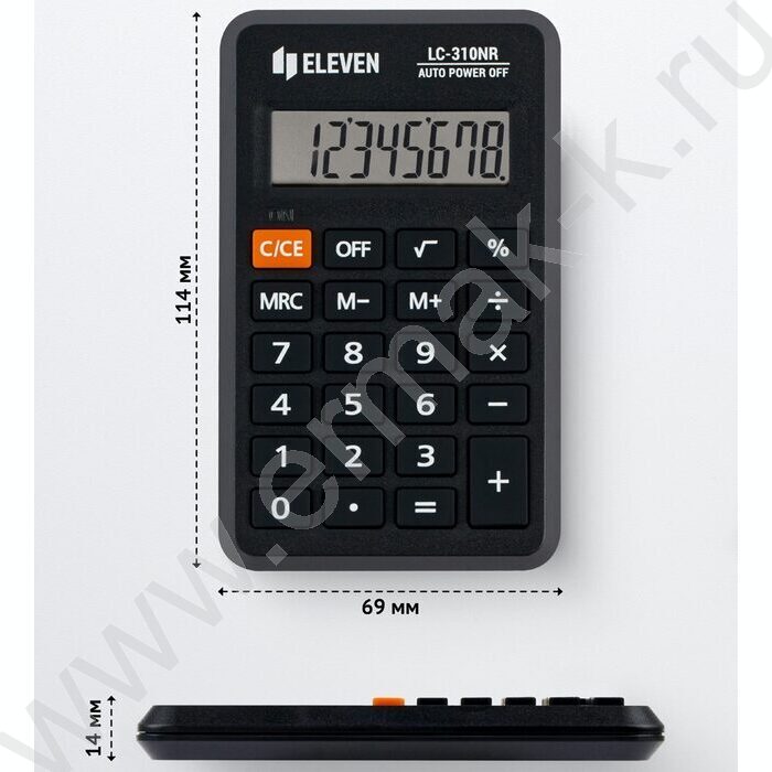 Калькулятор ELEVEN LC-310NR, черный, 8 разряд | Фото 4