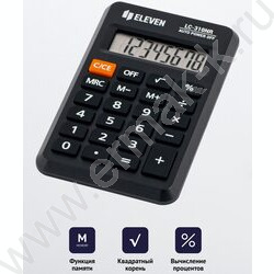 Калькулятор ELEVEN LC-310NR, черный, 8 разряд | Фото 7