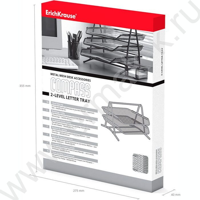 Лоток горизонтальный сетчатый (металл) Compass серебряный /2 уровня | Фото 4