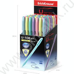 Ручка шар U-108 Stick Pastel 1,0мм, синяя /форма корпуса - треугольная | Фото 4