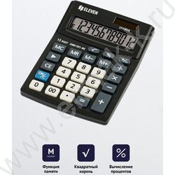 Калькулятор ELEVEN Business Line CMB1201-BK /двойное питание/ черный, 12 разряд, 137*103 | Фото 7