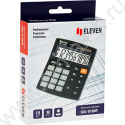 Калькулятор ELEVEN SDC-810NR /двойное питание/ черный, 10 разряд | Фото 6