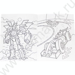 Раскраска с машинками. А4 Машинки и роботы | Фото 2