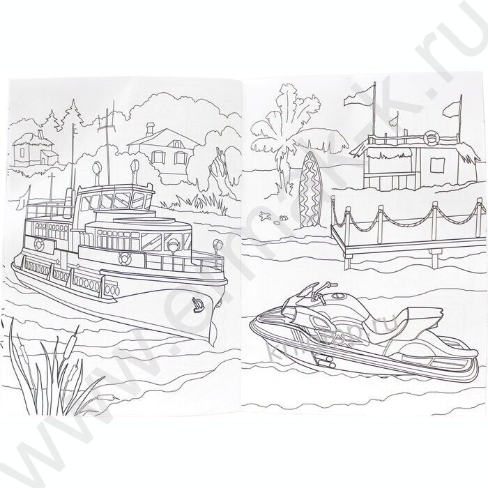 Раскраска с машинками. А4 Транспорт | Фото 2