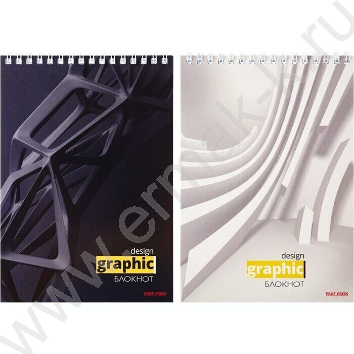 Блокнот  60л А5 спираль "Абстракция в 3D" ассорти | Фото 1