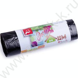 Мешки д/мусора ПНД 50*60 30л,  6мкм(черный) 20шт/рул. "ЭкоДом" | Фото 1