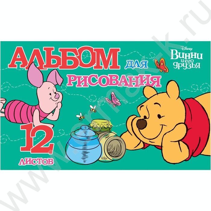 Альбом д/рисования 12л А5 "Винни и его друзья" | Фото 4