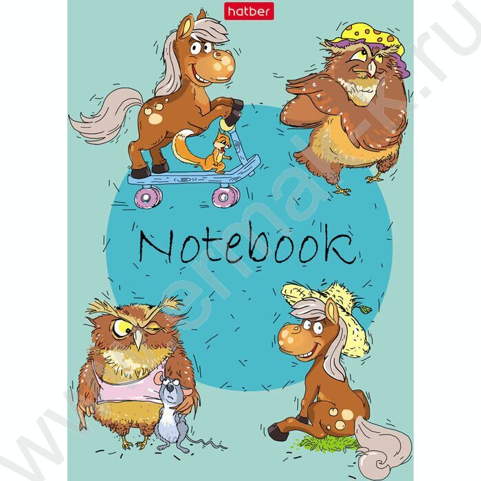 Блокнот  24л А6 "Забавные животные" ламинация | Фото 6