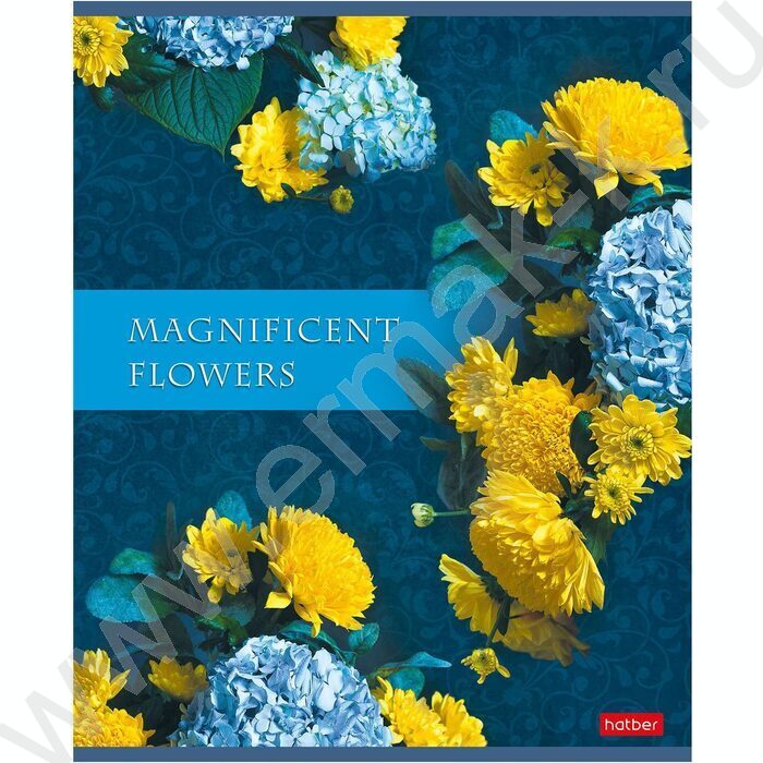 Тетрадь  80л клетка "Роскошные цветы" ассорти | Фото 2