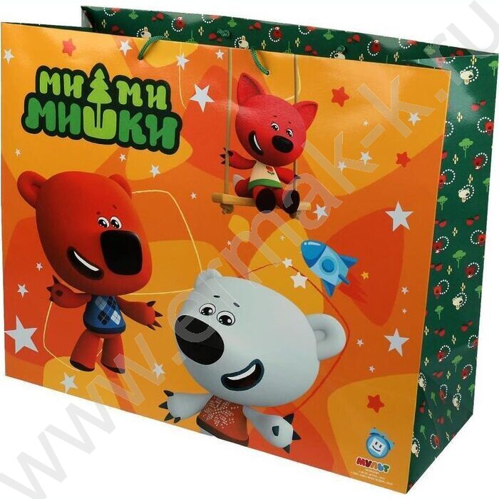Пакет подарочный бумажный xxl 40*49*19см Ми-ми-мишки | Фото 1