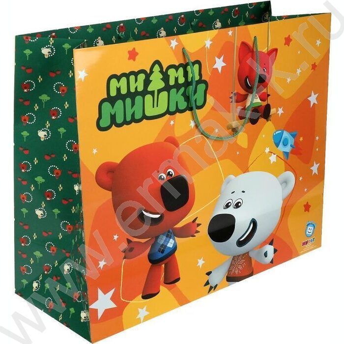 Пакет подарочный бумажный xxl 40*49*19см Ми-ми-мишки | Фото 3