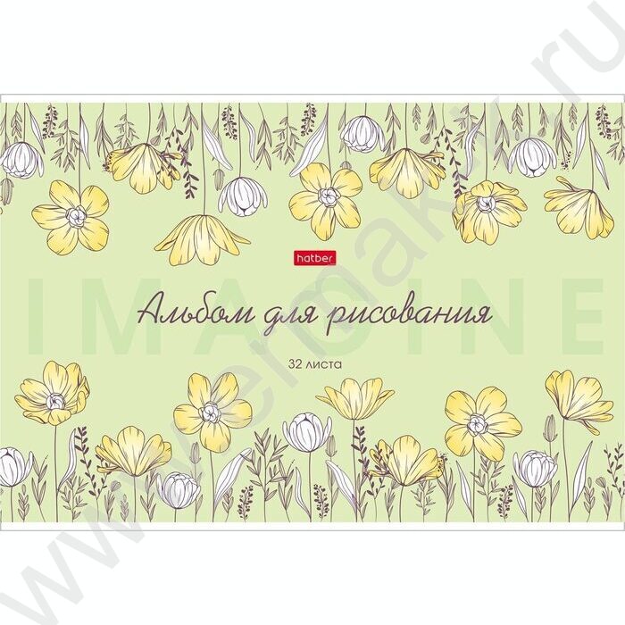 Альбом д/рисования 32л "Wonderful Flowers" /тиснение/ 5видов | Фото 2
