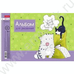 Альбом д/рисования-спираль 32л "Приключения кота Пирожка" /перфорация/ 5видов | Фото 3