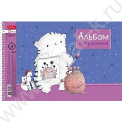 Альбом д/рисования-спираль 32л "Приключения кота Пирожка" /перфорация/ 5видов | Фото 5