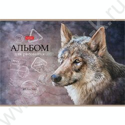 Альбом д/рисования 48л "Дикий мир" /мат.лам./тиснение/ ассорти | Фото 2