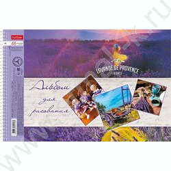 Альбом д/рисования-спираль 48л "Лавандовые поля" /перфорация /тиснение/ 4вида | Фото 2
