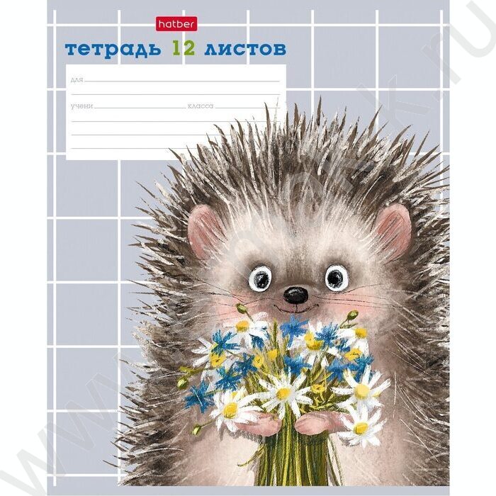 Тетрадь  12л клетка "Хорошо быть ёжиком" 5видов | Фото 4