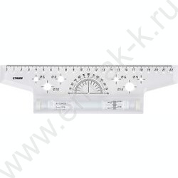 Рейсшина пл 22см прозр. с роликом | Фото 2