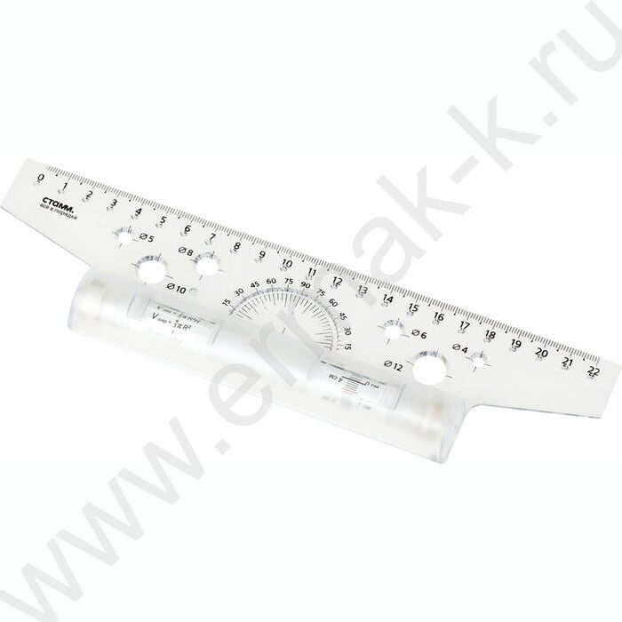 Рейсшина пл 22см прозр. с роликом | Фото 3