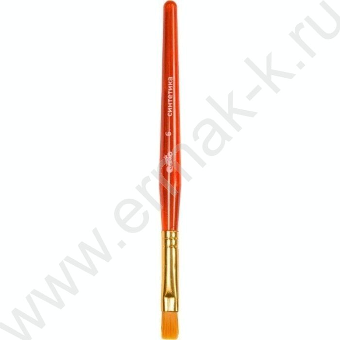 Кисть набор  6шт /синтетика круг. № 2, 3, 4, плоские № 5, 6, 8/ "Cosmo" /ручка пластиковая | Фото 3