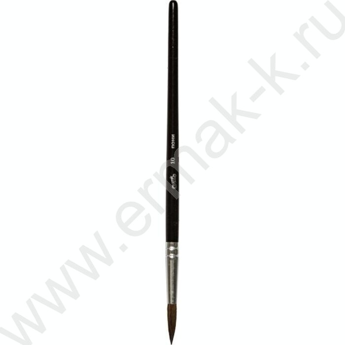 Кисть набор 10шт /пони круг. № 1, 2, 3, 4, 6, 10, щетина плоские № 6, 8, 10, 12/ "Cosmo" | Фото 5