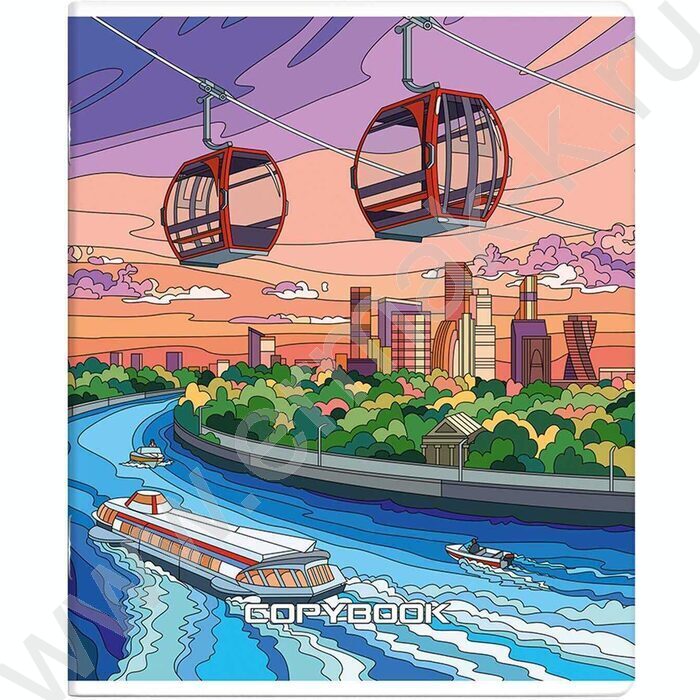 Тетрадь  48л клетка "Мир в ярких красках" /лам."софт-тач" вельвет/ ассорти | Фото 6