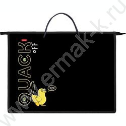 Папка д/тетрадей А3 пластик на молнии 1 отд.с ручками "Quack Off" | Фото 1