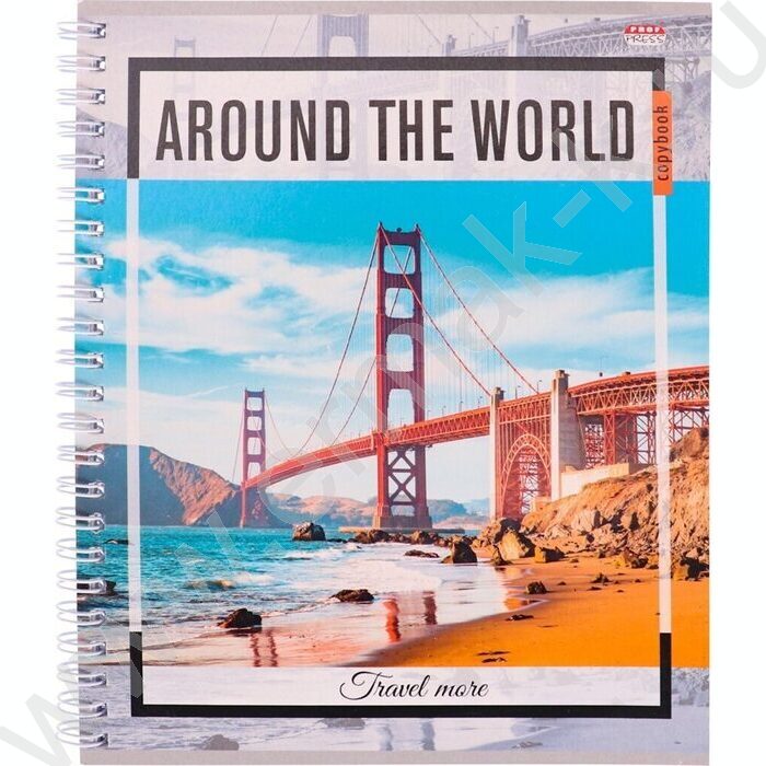 Тетрадь  80л клетка/спираль/двойная "Красоты мира" ассорти | Фото 1