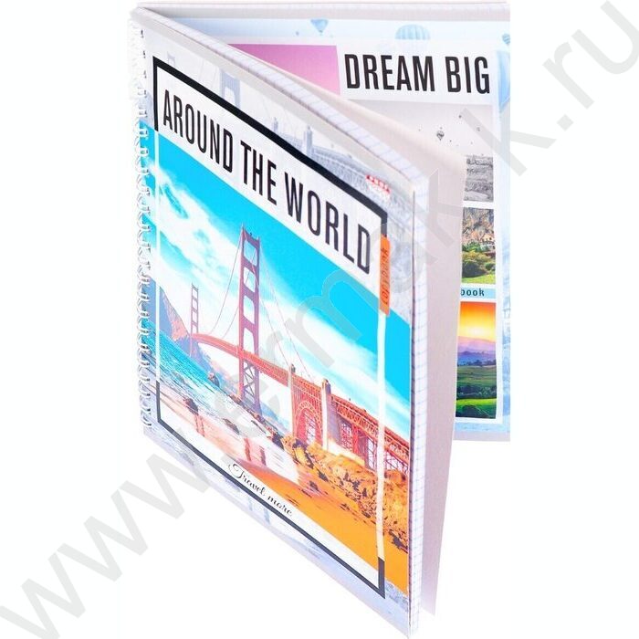 Тетрадь  80л клетка/спираль/двойная "Красоты мира" ассорти | Фото 2