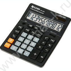 Калькулятор ELEVEN SDC-444S /двойное питание/ черный, 12 разряд | Фото 1