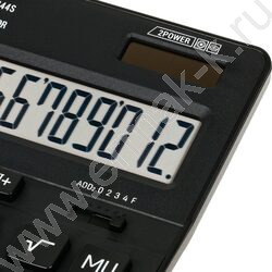 Калькулятор ELEVEN SDC-444S /двойное питание/ черный, 12 разряд | Фото 2