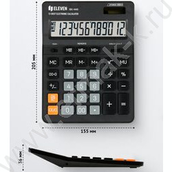 Калькулятор ELEVEN SDC-444S /двойное питание/ черный, 12 разряд | Фото 4