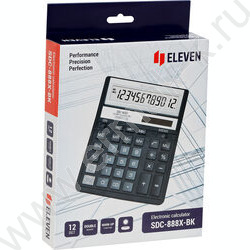 Калькулятор ELEVEN SDC-888X-BK /двойное питание/ черный, 12 разряд | Фото 6