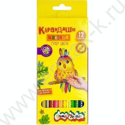 Карандаши  12цв Супер цвета /трехгранные/ европодвес | Фото 1