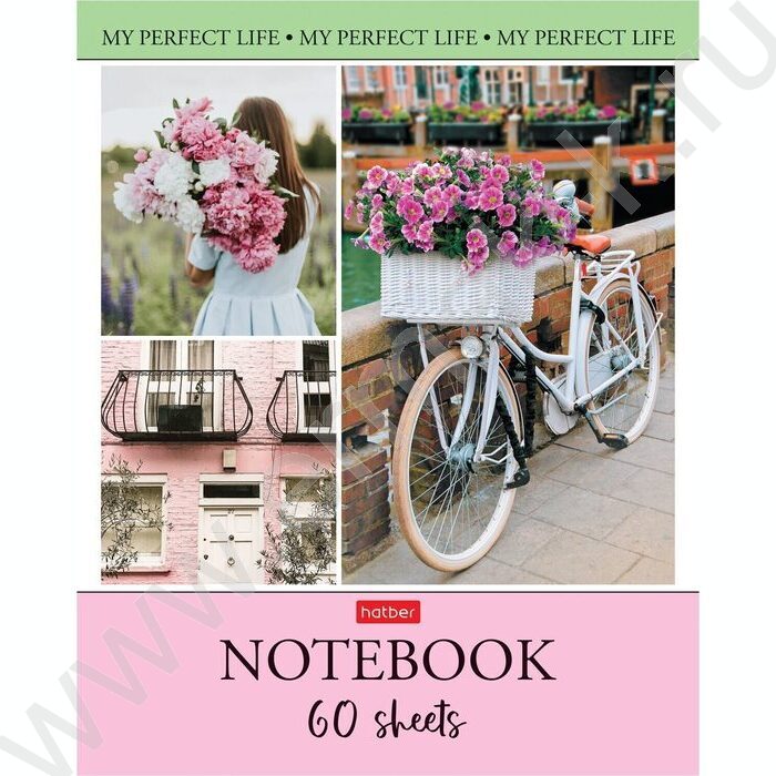 Тетрадь  60л клетка "Моя прекрасная жизнь" ассорти | Фото 1