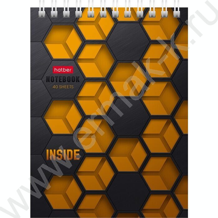 Блокнот  40л А6 спираль "INSIDE" ассорти | Фото 2