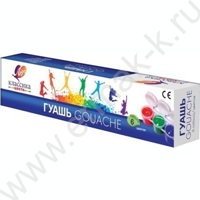 Гуашь   6цв 20мл "Классика" (блок-тара) | Фото 2